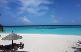 View from beach of Paradise Island Resort & Spa View from beach of Paradise Island Resort & Spa