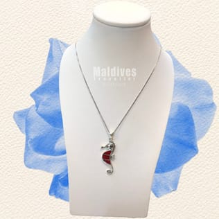 Silver pendant with red coral (PH214) Silver pendant with red coral (PH214)