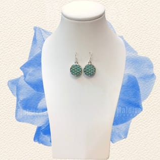 Silver dangle earring Dolphin with turquoise (EH516) Silver dangle earring Dolphin with turquoise (EH516)