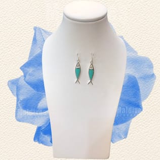 Silver dangle earring with turquoise (EH511) Silver dangle earring with turquoise (EH511)