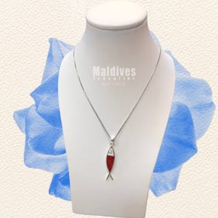 Silver pendant with red coral (PH221) Silver pendant with red coral (PH221)