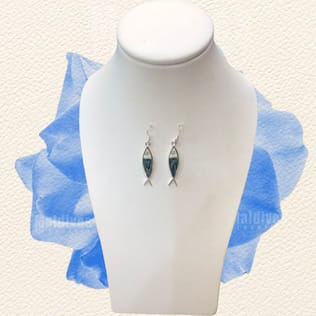 Silver dangle earring with abalone shell (EH510) Silver dangle earring with abalone shell (EH510)