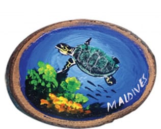 Magnete di legno dipinto a mano delle Maldive (MGW011) Magnete di legno dipinto a mano delle Maldive (MGW011)