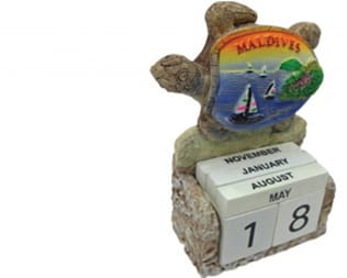 Maldives Calendar, Turtle with sail (STT004) Maldives Calendar, Turtle with sail (STT004)