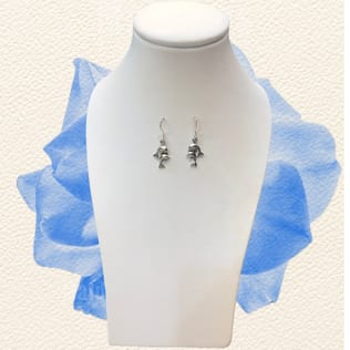 Silver dangle earring double Dolphin (ES007) Silver dangle earring double Dolphin (ES007)