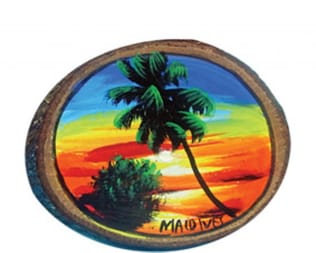 Magnete di legno dipinto a mano delle Maldive (MGW007) Magnete di legno dipinto a mano delle Maldive (MGW007)