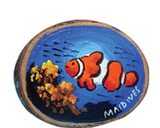 Magnete di legno dipinto a mano delle Maldive (MGW012) Magnete di legno dipinto a mano delle Maldive (MGW012)