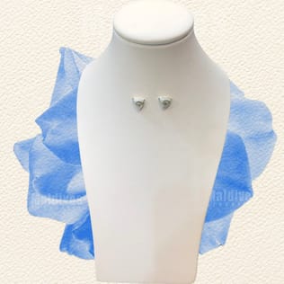 Silver stud earring with abalone shell (ED408) Silver stud earring with abalone shell (ED408)