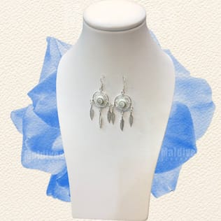 Silver dangle earring with sea shell (EH501) Silver dangle earring with sea shell (EH501)