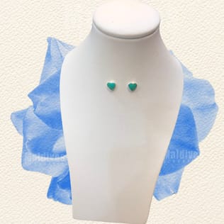 Silver stud earring with turquoise (ED401) Silver stud earring with turquoise (ED401)