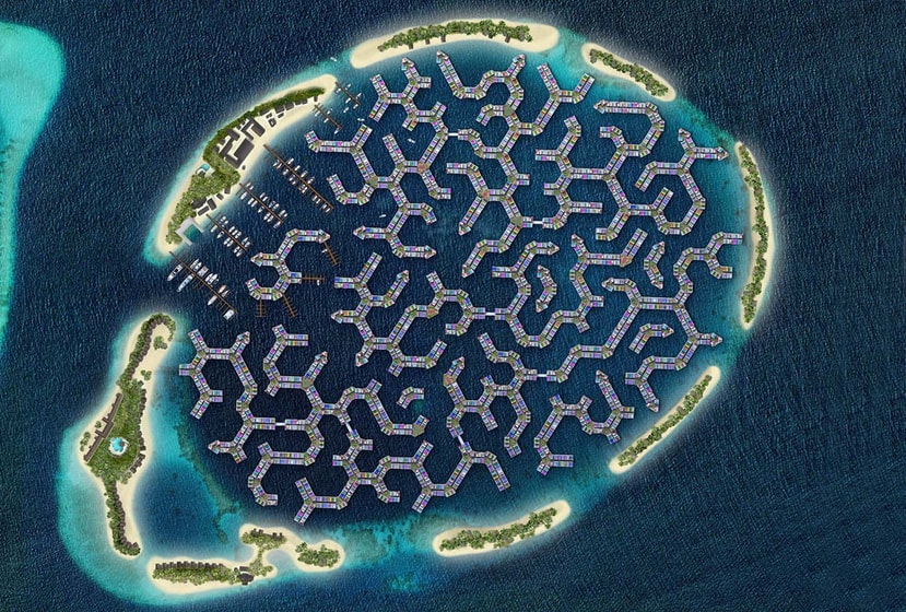Die schwimmende Stadt auf den Malediven stellt sich der Herausforderung des steigenden Meeresspiegels